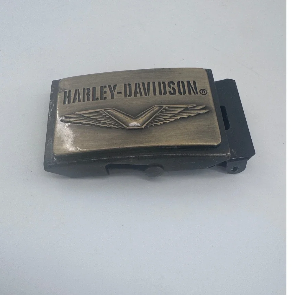 Harley-Davidson Belt Buckle Winged Logo Flip Top Clamp Classic Rectangle‎